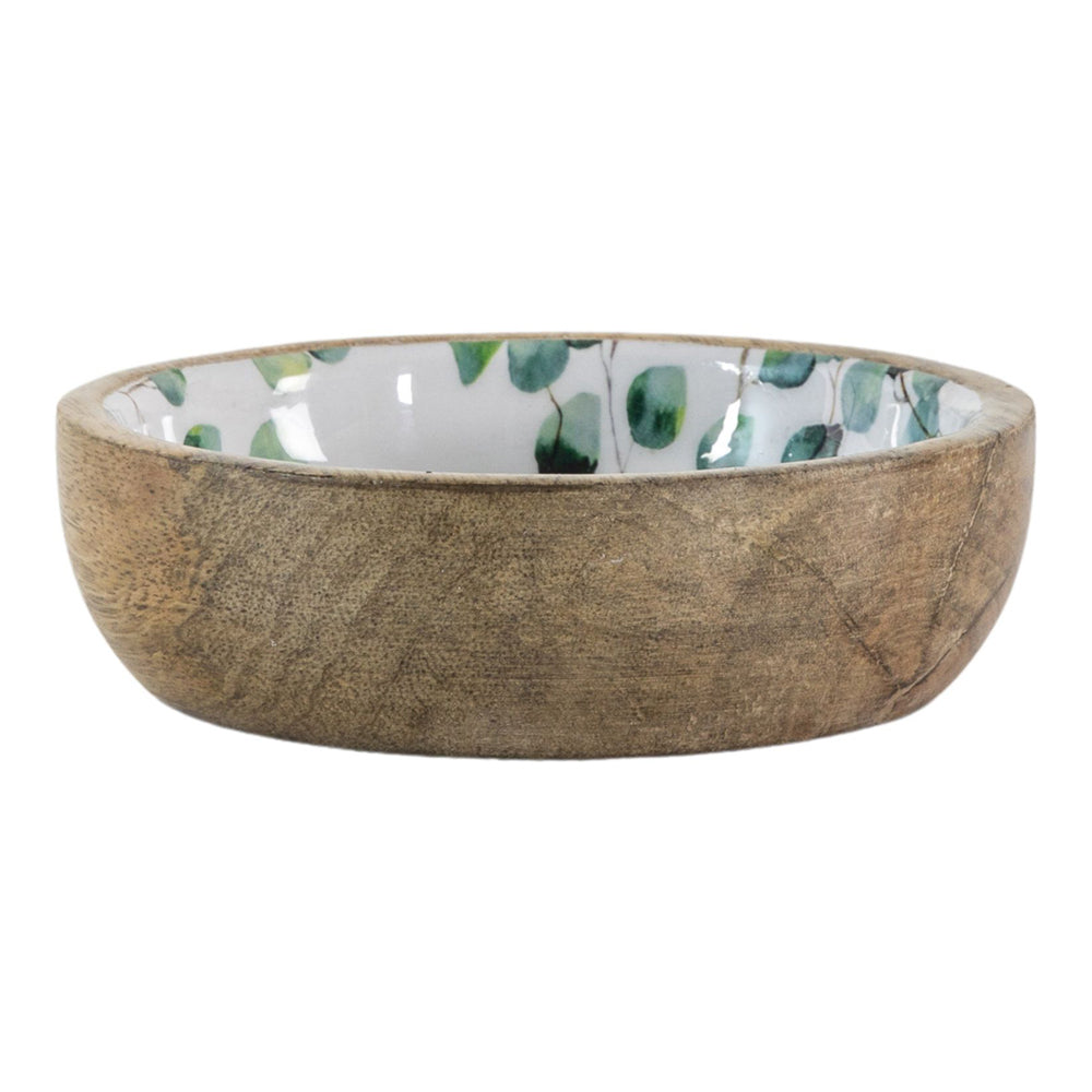 Product photograph of Gallery Interiors Simona Eucalyptus Nibbles Bowl Green Natural White Small from Olivia's
