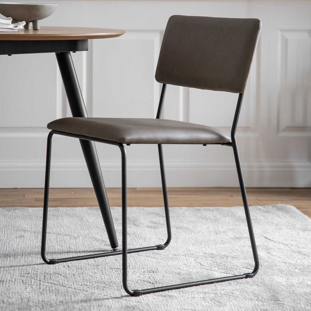 Product photograph of Gallery Interiors Set Of 2 Turchi Dining Chairs Oatmeal from Olivia's.