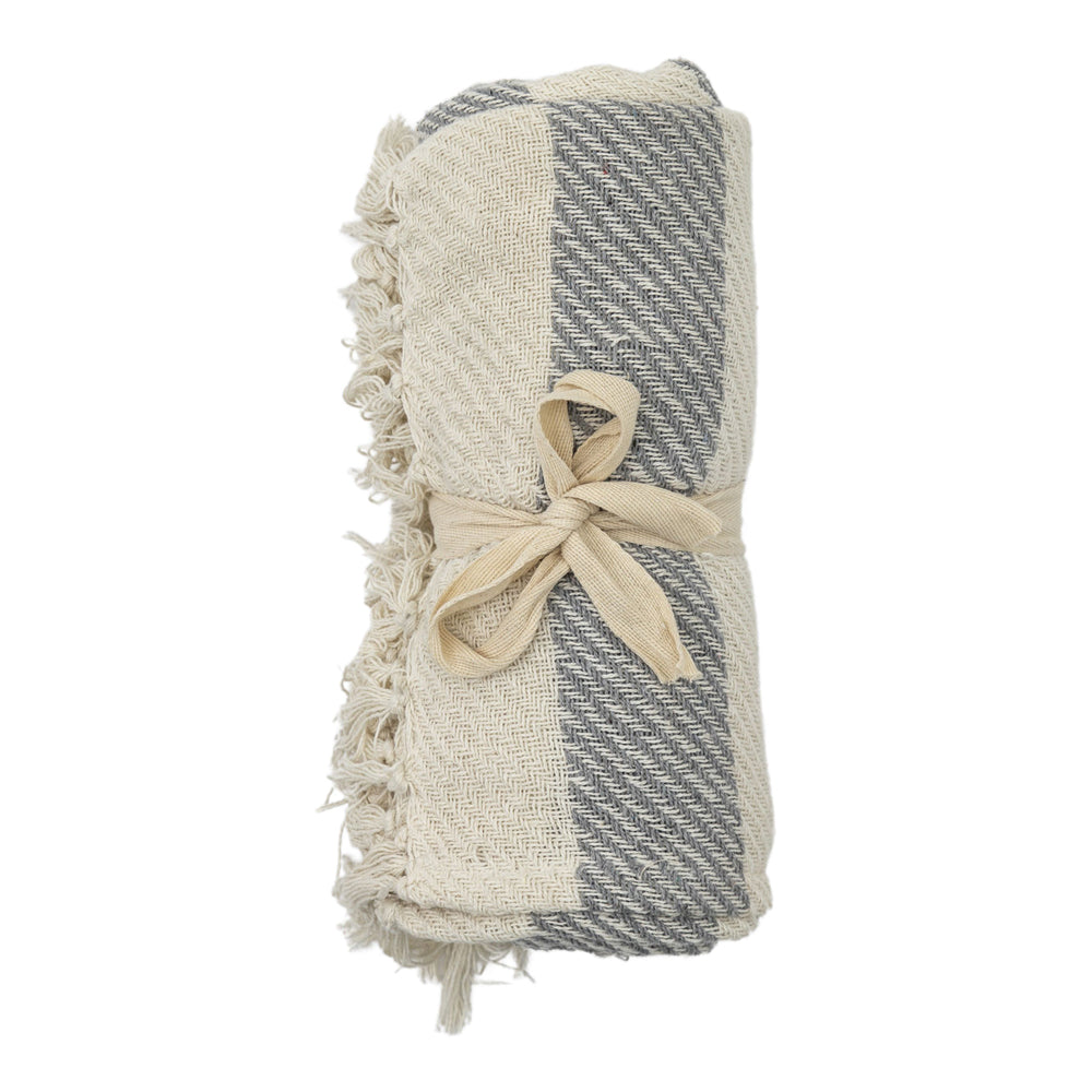 Product photograph of Gallery Interiors Westley Stripe Throw Grey from Olivia's