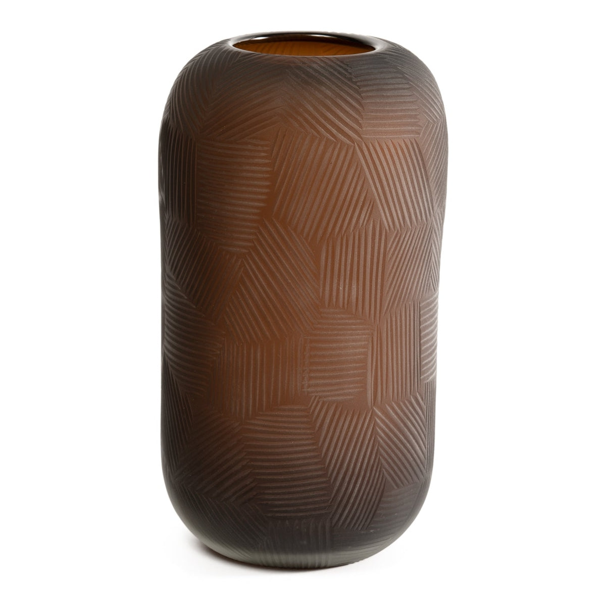 Product photograph of Liang Eimil Glass Vase Chocolate - Large from Olivia's