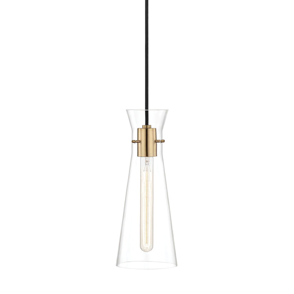 Product photograph of Hudson Valley Lighting Anya Steel 1 Light Pendant Outlet from Olivia's.