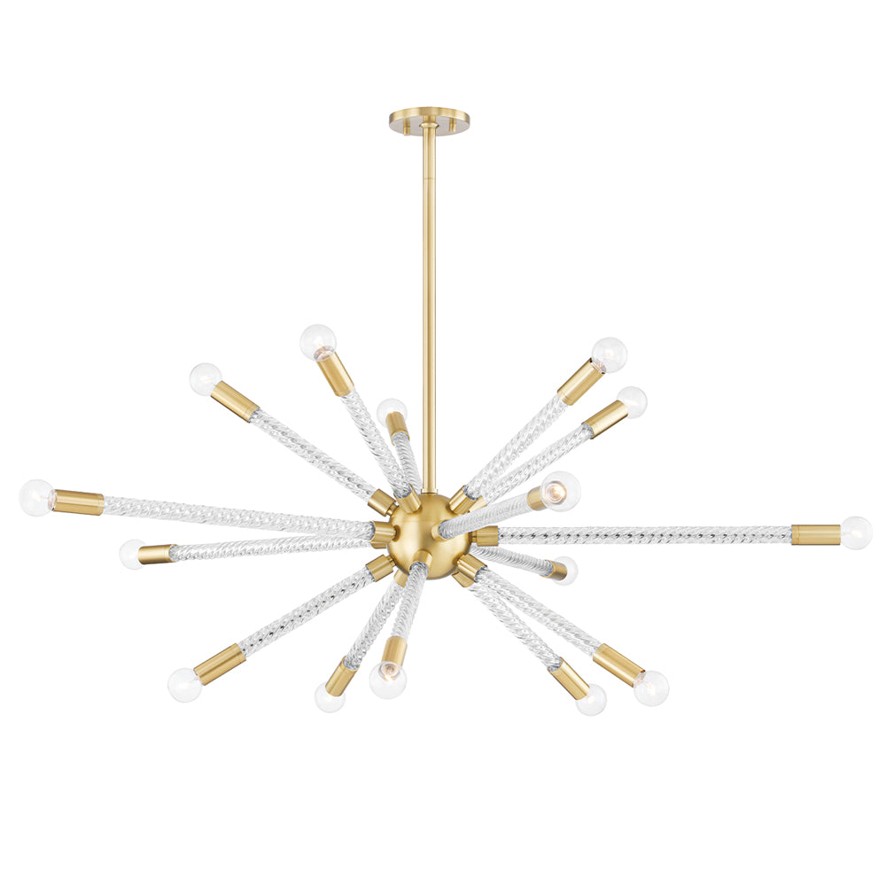 Product photograph of Hudson Valley Lighting Pippin 15 Light Chandelier Aged Brass from Olivia's