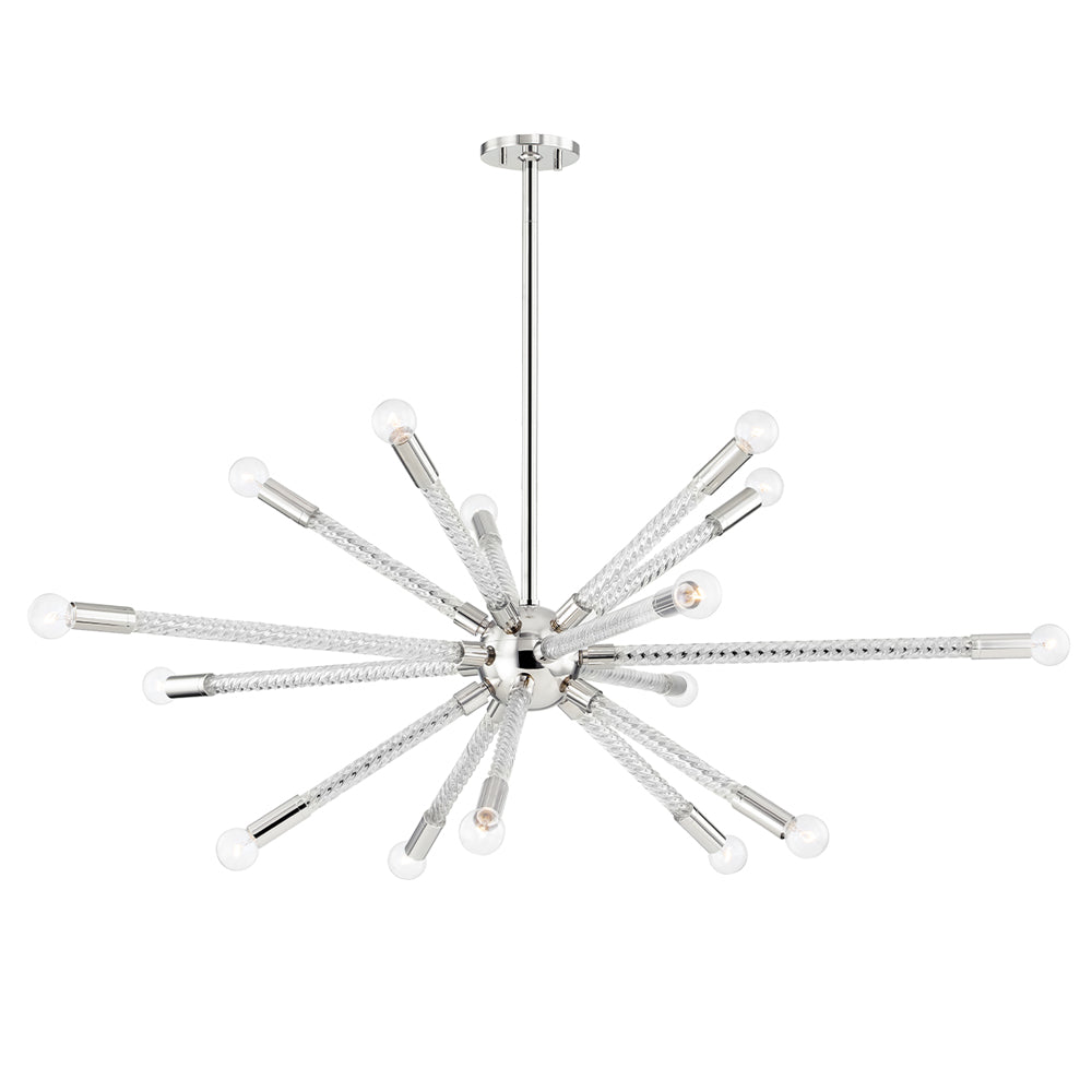 Product photograph of Hudson Valley Lighting Pippin 15 Light Chandelier Polished Nickel from Olivia's