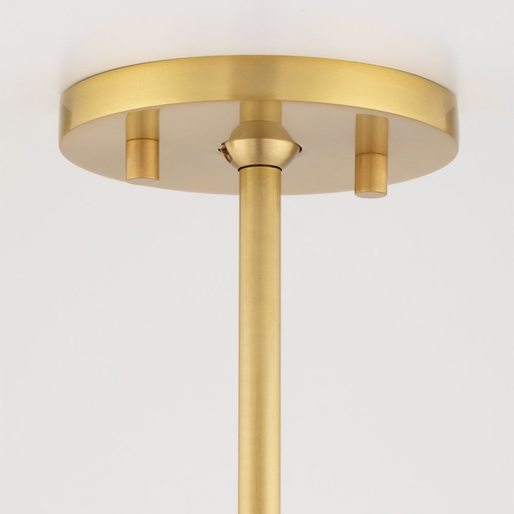 Product photograph of Hudson Valley Lighting Zara Brass Base And White W Black Trim Shade Pendant Large from Olivia's.