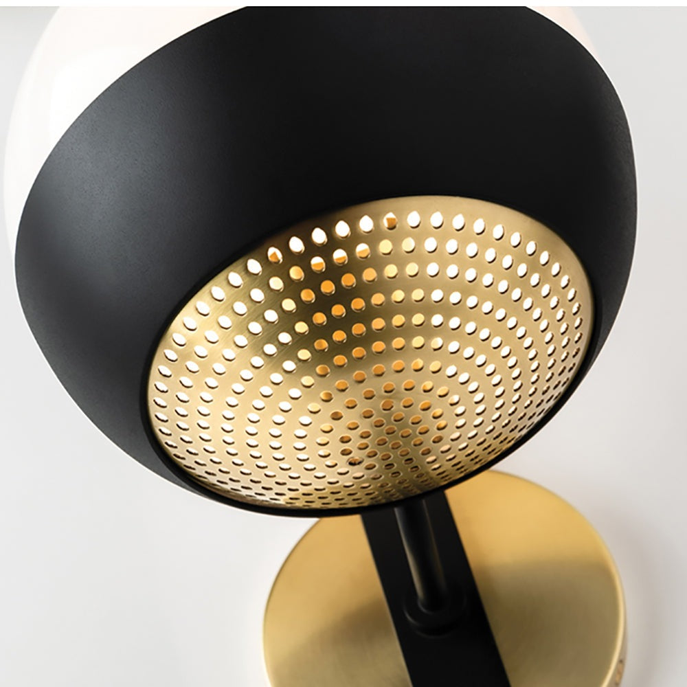 Product photograph of Hudson Valley Lighting Aly Wall Sconce Aged Brass And Black from Olivia's.