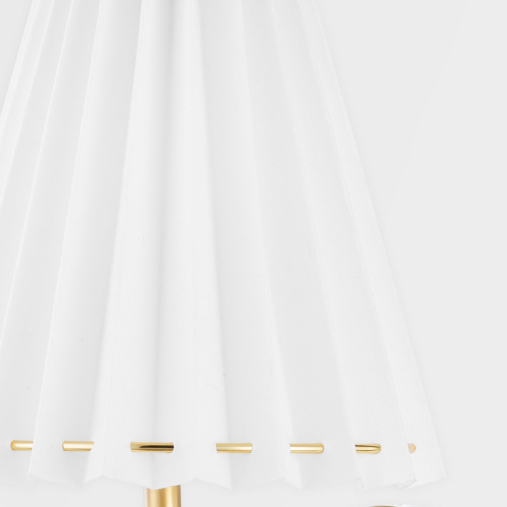 Product photograph of Hudson Valley Lighting Demi 1 Light Wall Sconce In Aged Brass from Olivia's.