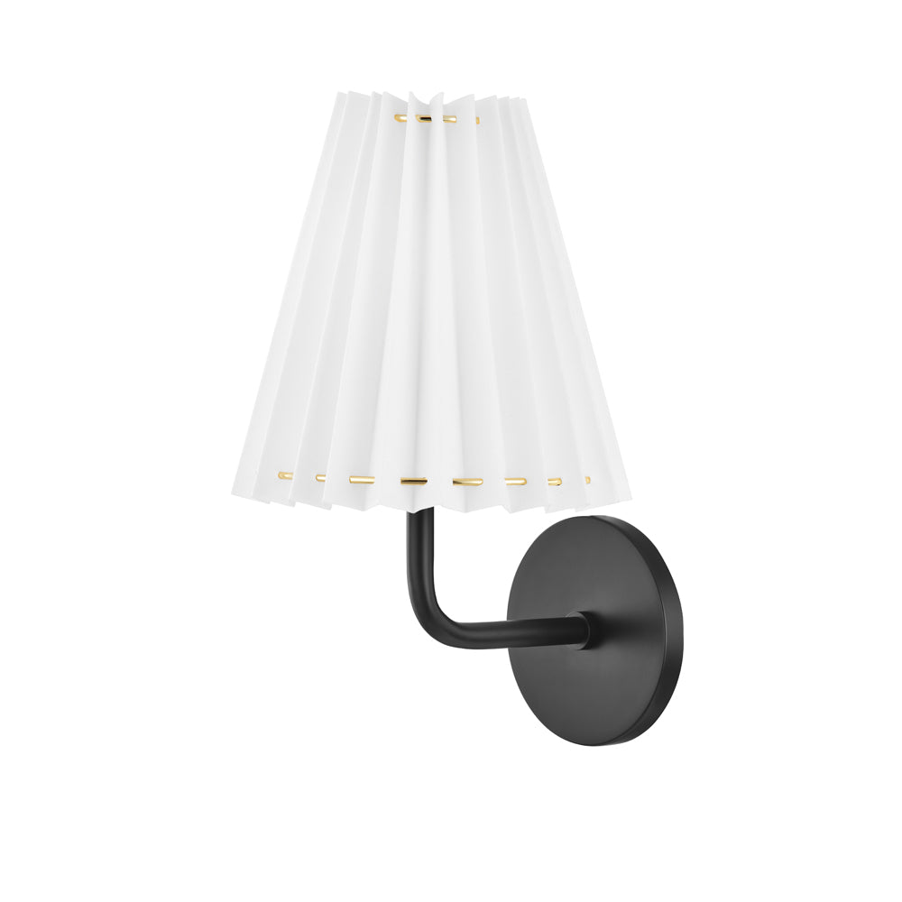 Product photograph of Hudson Valley Lighting Demi 1 Light Wall Sconce In Soft Black from Olivia's