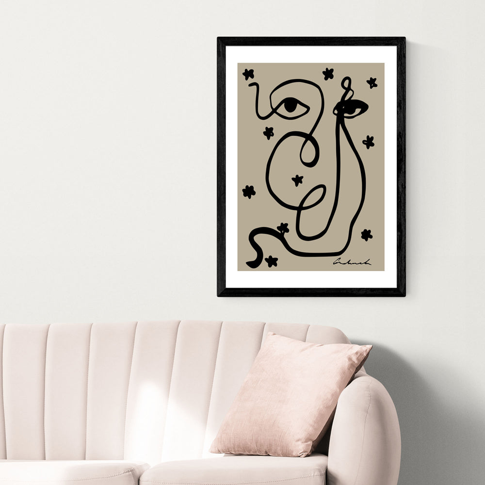 Product photograph of Abstract By Hali Igwelaezoh By Hali Igwelaezoh - A2 Black Framed Art Print from Olivia's.