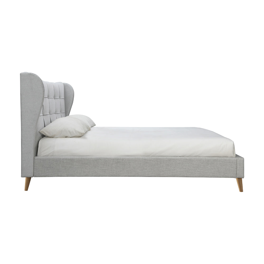 Product photograph of Olivia S Hudson Fabric Bed In Dove Grey Single from Olivia's.
