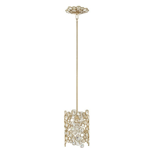 Elstead Anya Mini Pendant Silver Leaf