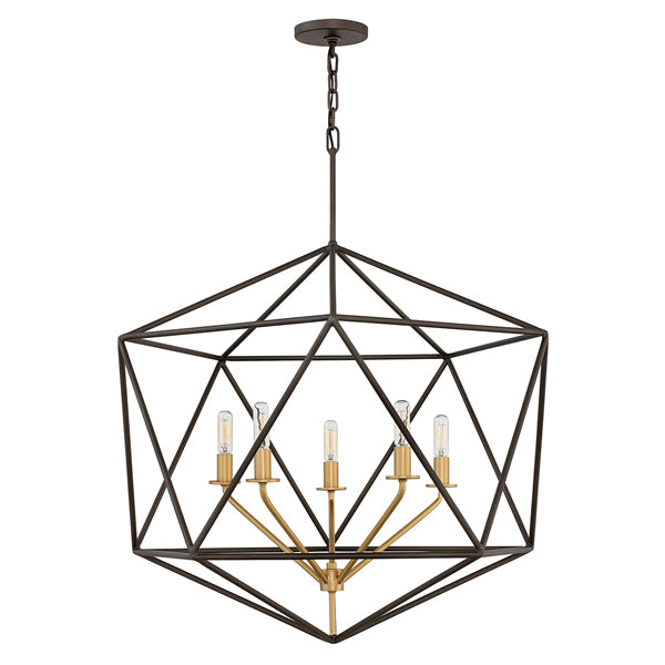 Product photograph of Elstead Astrid 5 Light Pendant Metallic Matte Bronze from Olivia's