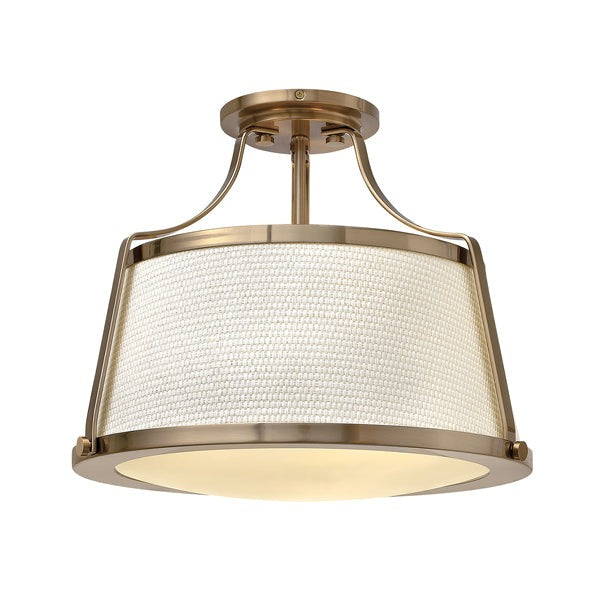 Product photograph of Elstead Charlotte 3 Light Ceiling Light Brushed Caramel from Olivia's