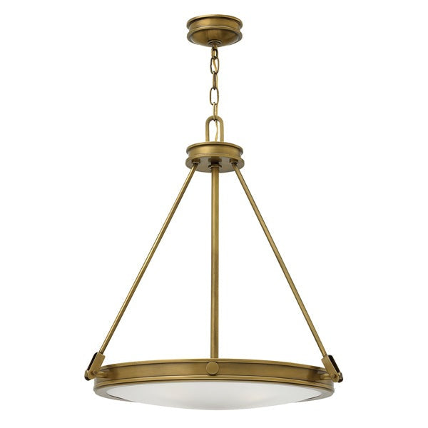 Product photograph of Elstead Collier 4 Light Pendant Heritage Brass from Olivia's