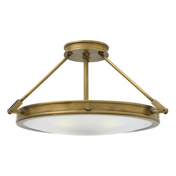 Product photograph of Elstead Collier 4 Light Ceiling Light Heritage Brass from Olivia's