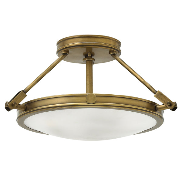 Product photograph of Elstead Collier 3 Light Ceiling Light Heritage Brass from Olivia's