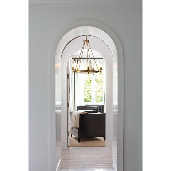 Product photograph of Elstead Collier 5 Light Chandelier Heritage Brass from Olivia's.