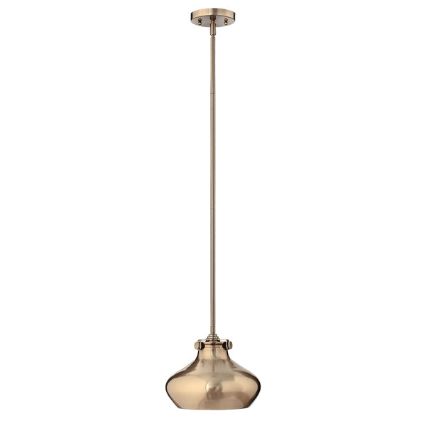 Elstead Hinkley Congress 1 Light Pendant Brushed Caramel