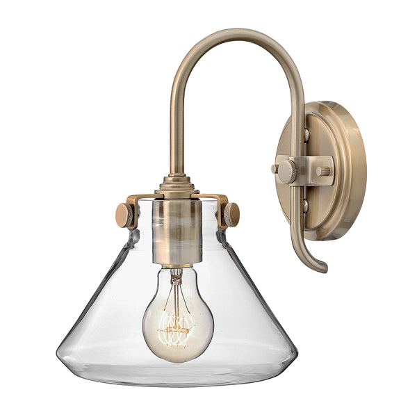 Product photograph of Elstead Congress 1 Light Wall Light Brushed Caramel Style B from Olivia's