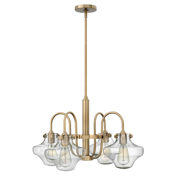 Elstead Congress 4 Light Chandelier Brushed Caramel