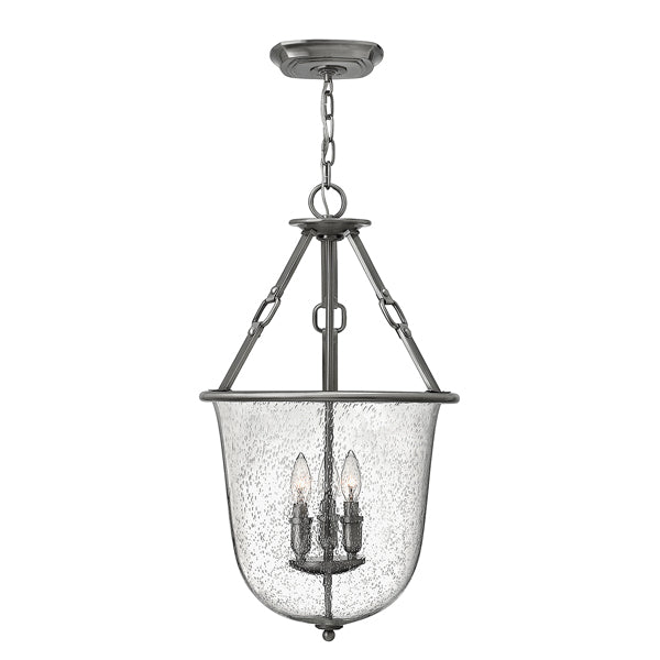 Elstead Dakota 3 Light Chandelier Polished Antique Nickel