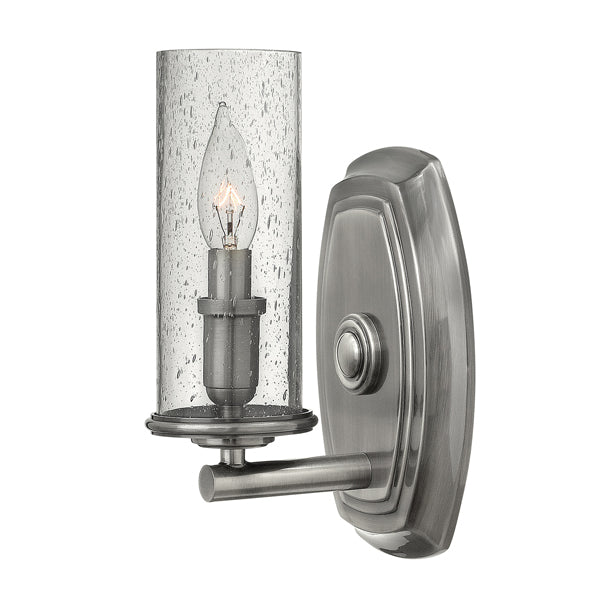 Product photograph of Elstead Dakota 1 Light Wall Light Polished Antique Nickel from Olivia's