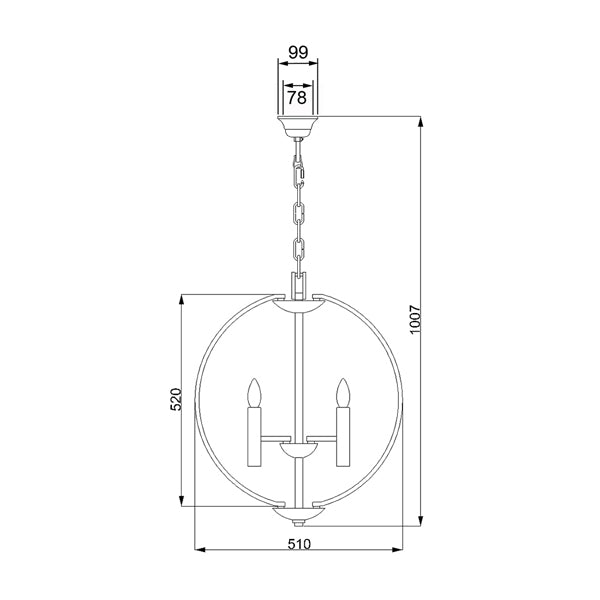 Product photograph of Elstead Euclid 3 Light Pendant Spanish Bronze from Olivia's.