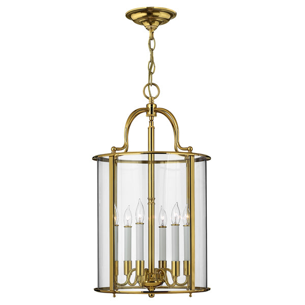 Elstead Gentry 6 Light Pendant Polished Brass