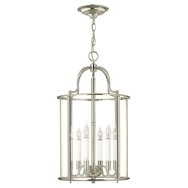 Elstead Gentry 6 Light Pendant Polished Nickel