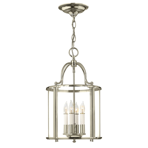 Elstead Gentry 4 Light Polished Pendant Nickel