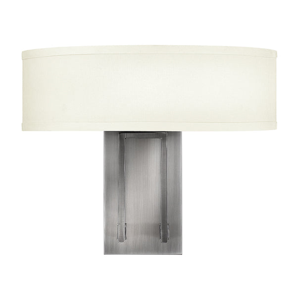 Product photograph of Elstead Hampton 2 Light Wall Light Antique Nickel from Olivia's