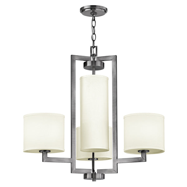 Product photograph of Elstead Hampton 4 Light Chandelier Antique Nickel from Olivia's