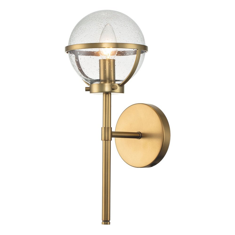 Product photograph of Hinkley Hollis 1 Light Wall Light In Brass Opal Glass from Olivia's