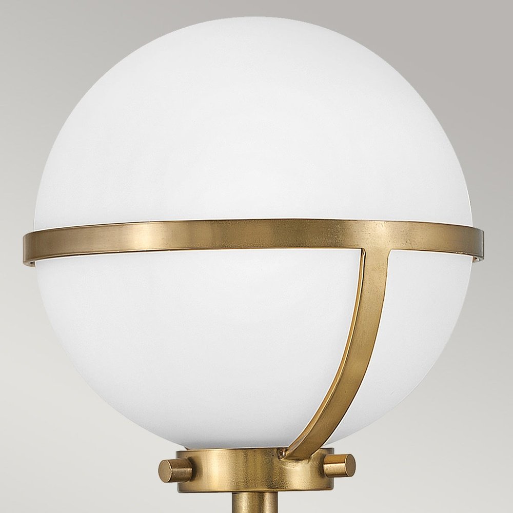 Product photograph of Hinkley Hollis 1 Light Opal Glass Wall Light In Brass from Olivia's.