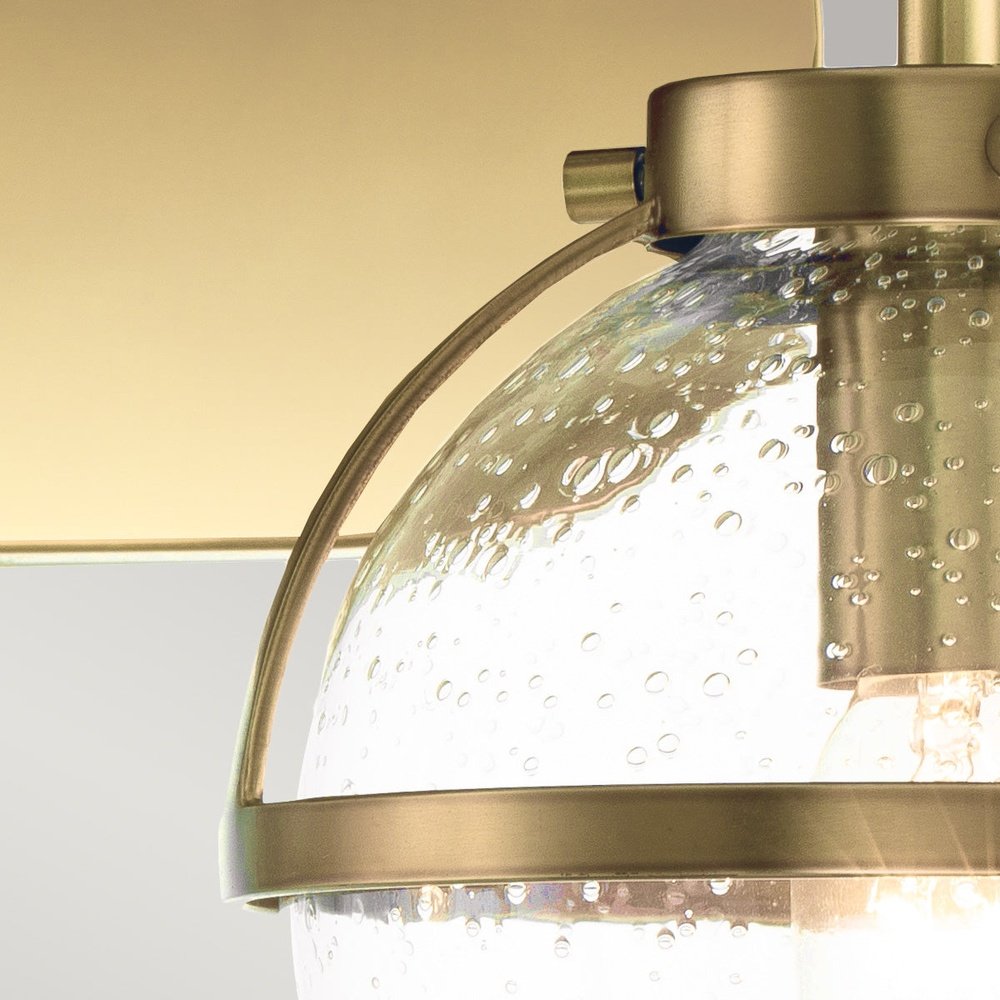 Product photograph of Hinkley Hollis 2 Light Wall Light In Brass Opal Glass from Olivia's.