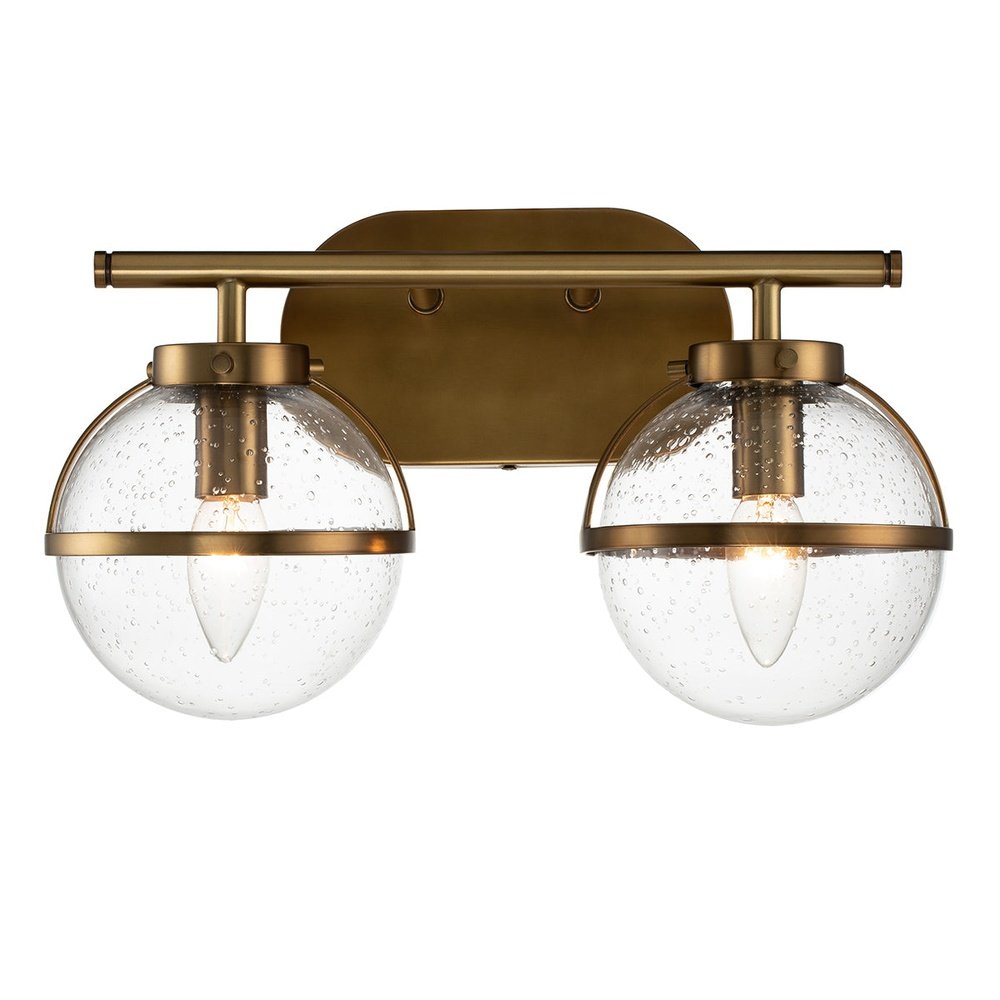 Product photograph of Hinkley Hollis 2 Light Wall Light In Brass Opal Glass from Olivia's