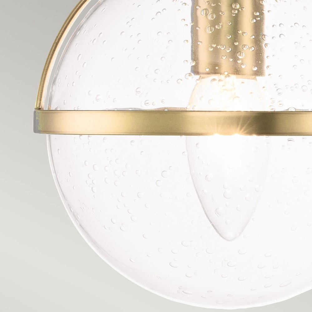 Product photograph of Hinkley Hollis 3 Light Wall Light In Brass Opal Glass from Olivia's.