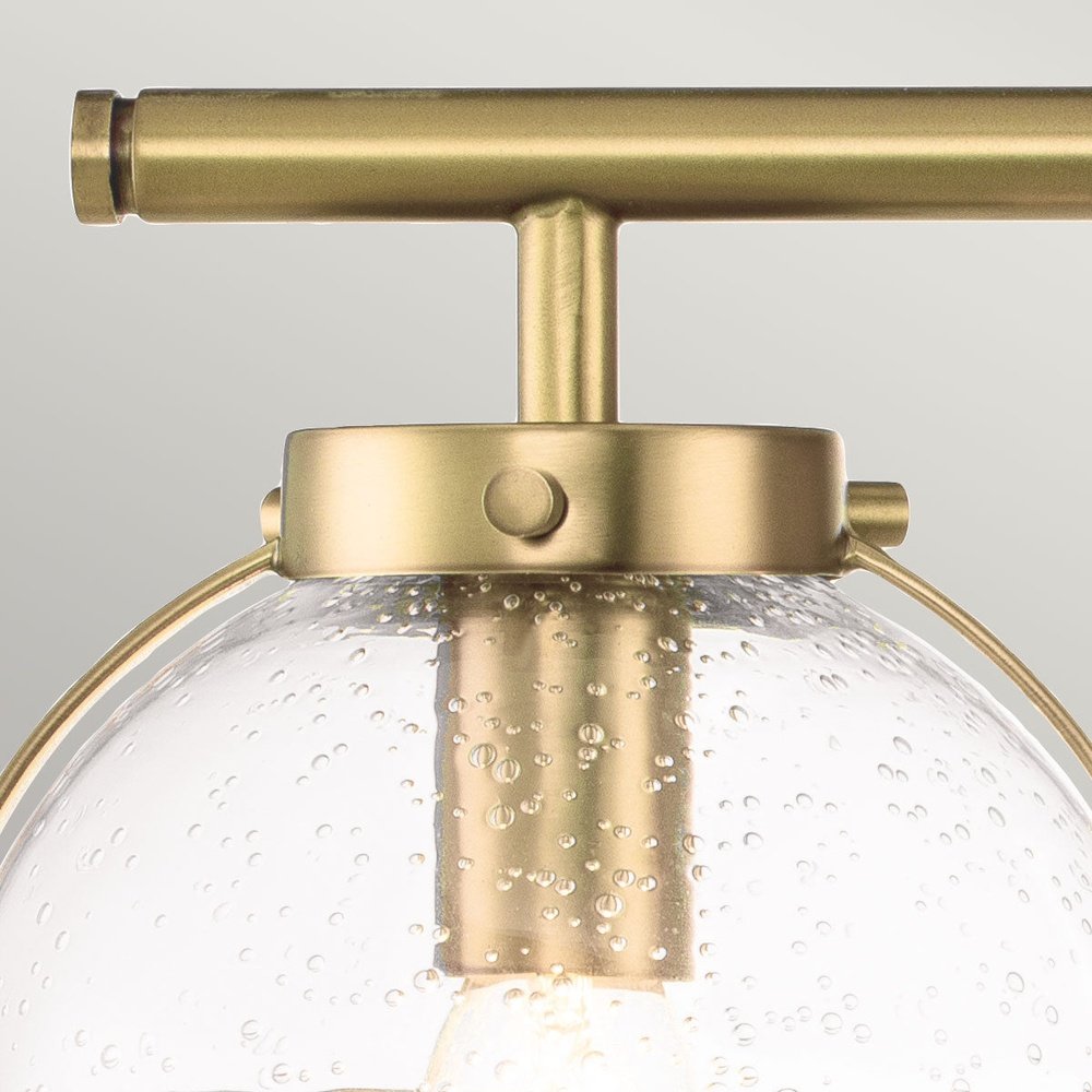 Product photograph of Hinkley Hollis 3 Light Wall Light In Brass Opal Glass from Olivia's.