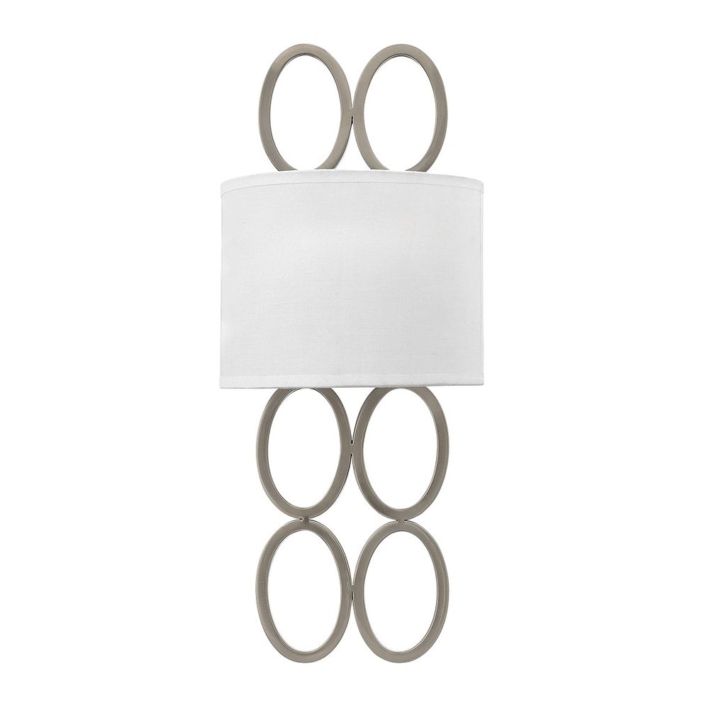 Product photograph of Hinkley Jules 2 Light Wall Light In Brushed Nickel from Olivia's