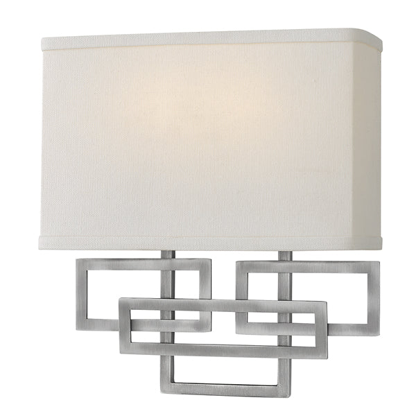 Product photograph of Elstead Lanza 2 Light Wall Light Antique Nickel from Olivia's