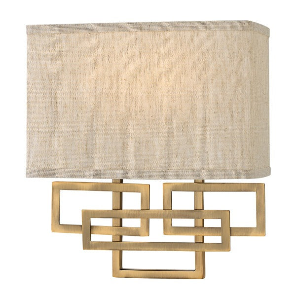 Product photograph of Elstead Lanza 2 Light Wall Light Brushed Bronze from Olivia's