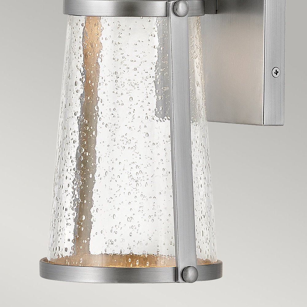 Product photograph of Hinkley Miles 1 Light Wall Lantern In Satin Nickel from Olivia's.