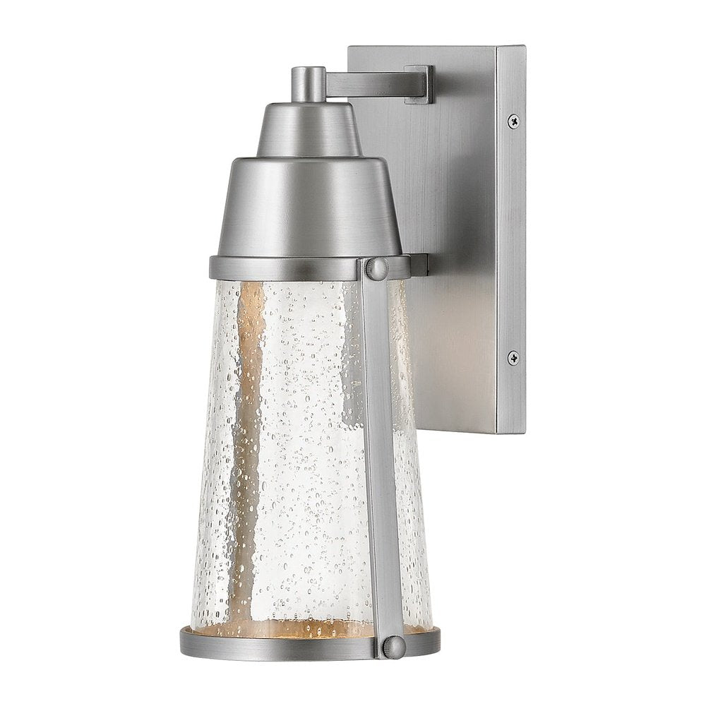 Product photograph of Hinkley Miles 1 Light Wall Lantern In Satin Nickel from Olivia's