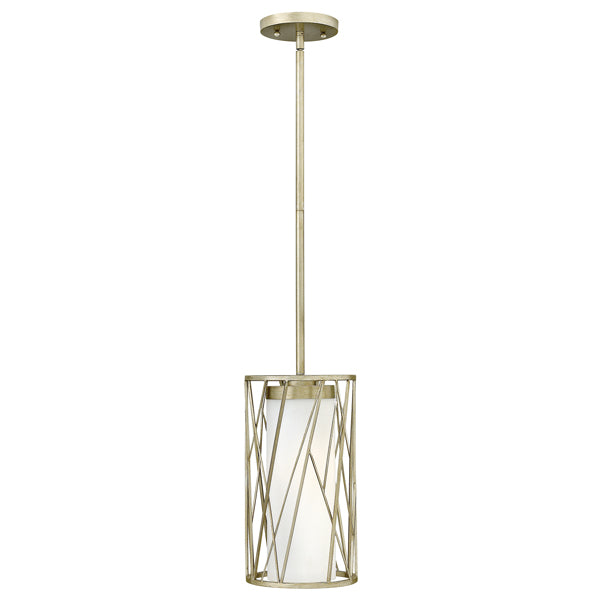 Elstead Nest 1 Light Pendant Silver Leaf