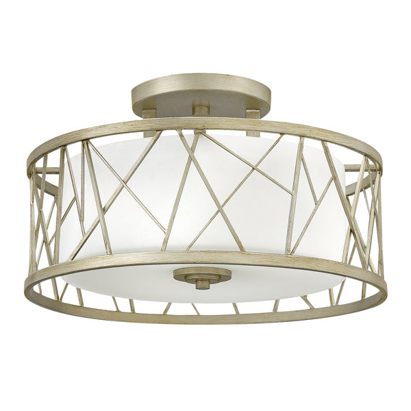 Product photograph of Elstead Nest 3 Light Ceiling Light Silver Leaf from Olivia's
