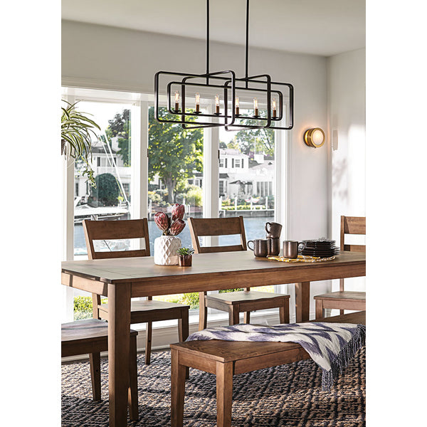 Product photograph of Elstead Quentin 6 Light Chandelier Buckeye Bronze from Olivia's.