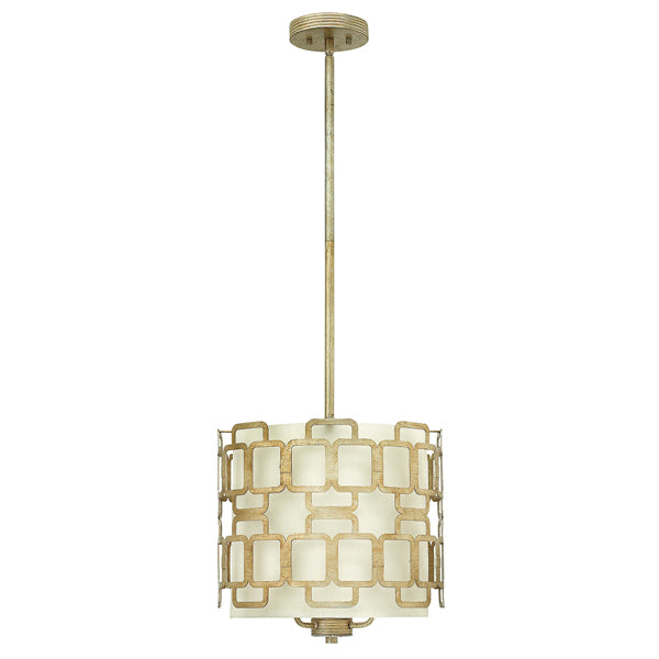 Elstead Sabina 3 Light Pendant Silver Leaf