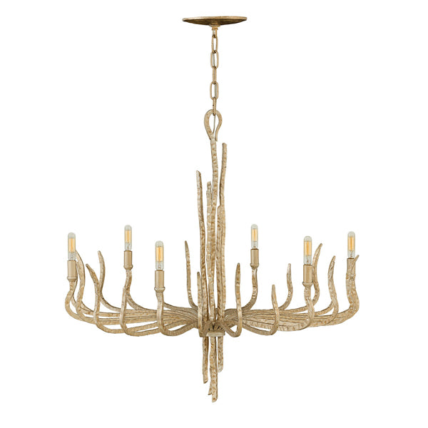 Elstead Spyre 6 Light Chandelier Champagne Gold