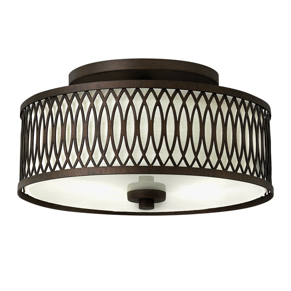 Product photograph of Elstead Walden 3 Light Flush Mount Light Victorian Bronze from Olivia's