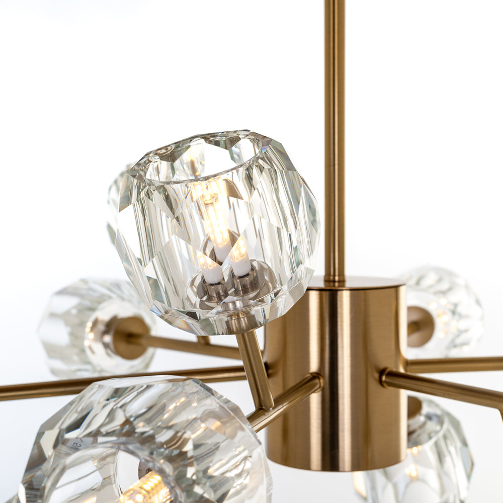 Product photograph of Richmond Quinty Hanging Lamp In Gold from Olivia's.