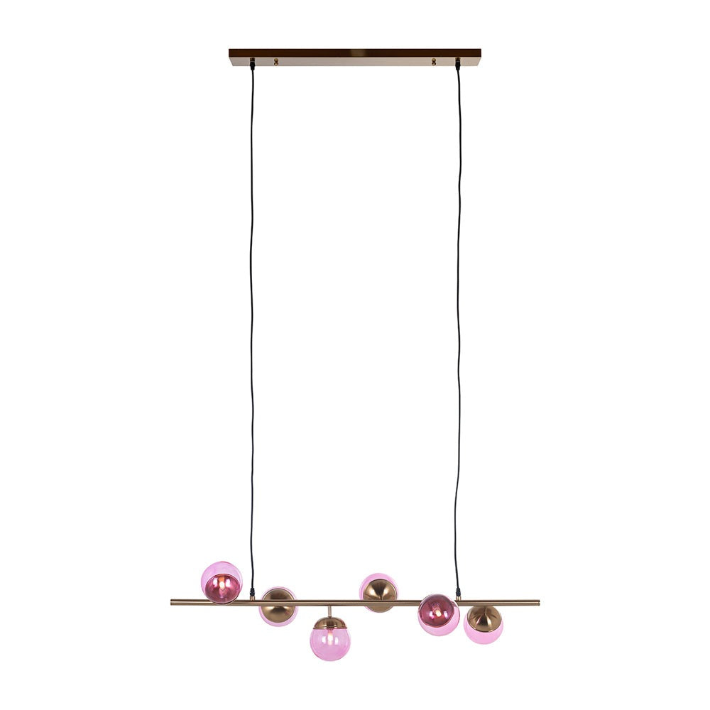 Product photograph of Richmond Bente Hanging Lamp In Pink from Olivia's